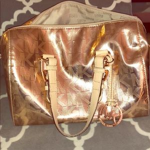Beautiful Rose Gold Micheal Kors Grayson Satchel
